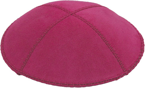 Personalized Fuchsia Suede Kippah