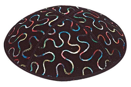 Personalized Multicolor Foil Puzzle Embossed Kippah