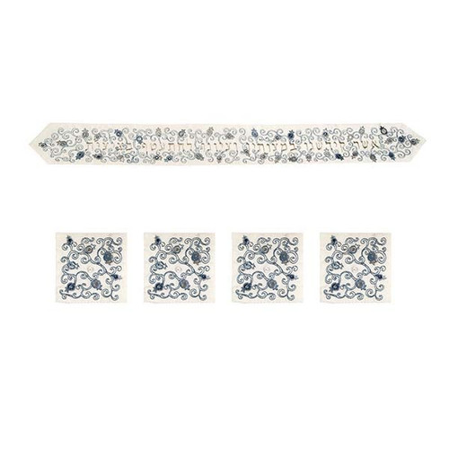 Pomegranates Atarah with 4 Corners Set for Tallit