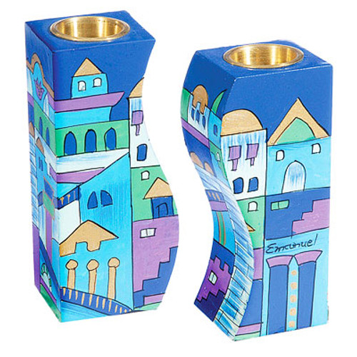 Jerusalem Shabbat Candlesticks - Hand Made in Israel Jerusalem Shabbat Candlesticks - Hand Made in Israel