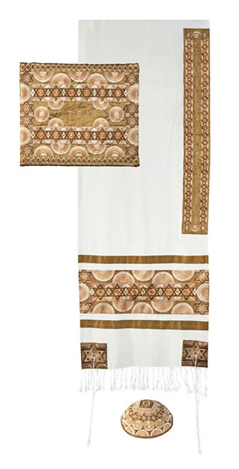 Tallit Set - Gold Stars of David Tallit Set - Gold Stars of David