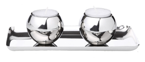 Shabbat Modern Candle Holders with Tray