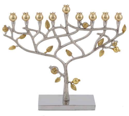 Hanukkah Menorah - Tree of Life with Pomegranates
