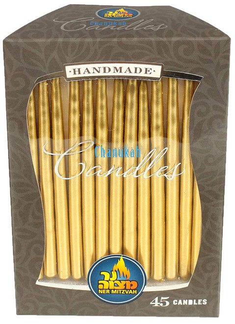 Gold Metallic Dripless Hanukkah Candles Gold Metallic Dripless Hanukkah Candles