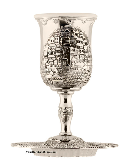 SHABBAT KIDDUSH CUP WITH JERUSALEM VIEWS SHABBAT KIDDUSH CUP WITH JERUSALEM VIEWS