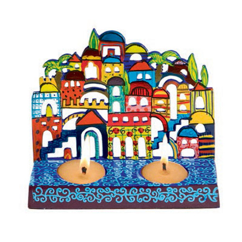 Jerusalem Shabbat Candle Holder Jerusalem Shabbat Candle Holder