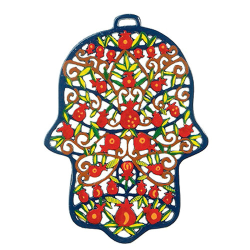 Hamsa Wall Hanging with Pomegranates Hamsa Wall Hanging with Pomegranates