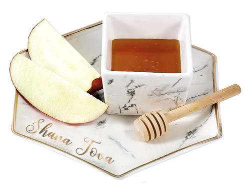 Porcelain Apple and Honey Dish Set