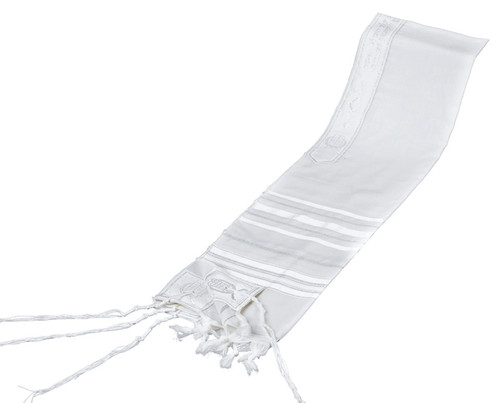 Jewish Prayer Shawl - Black and Silver Tallit