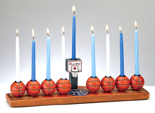 Basketball Hanukkah Menorah Basketball Hanukkah Menorah