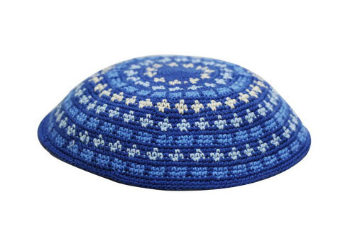 Blue Knitted Yamaka