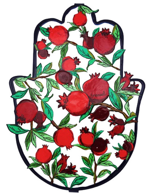 Hamsa Wall Hanging - Pomegranates