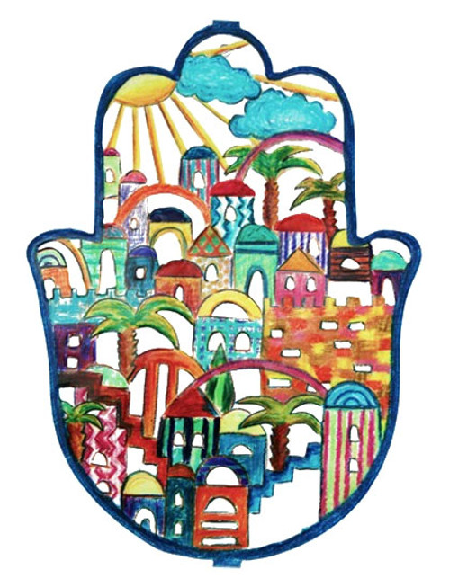 Hamsa Wall Hanging - Jerusalem