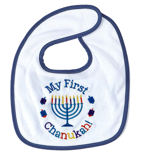 Chanukah Embroidered Bib