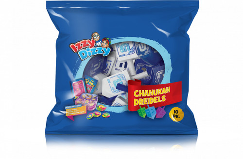 Wooden Hanukkah Dreidels Pack - Blue and White