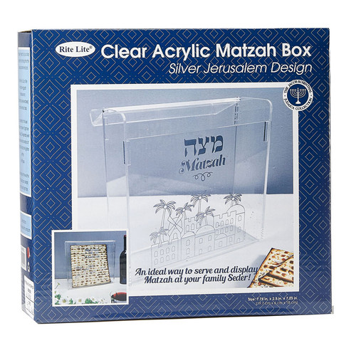 Acrylic Flip Top Matzah Box
