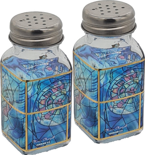 Marc Chagall Inspired Blue Salt and Pepper Shaker Set