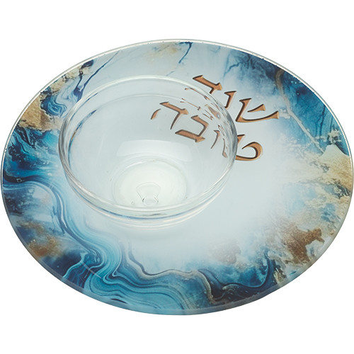 Reinforced Glass Apple and Honey Serving Set - Shana Tovah