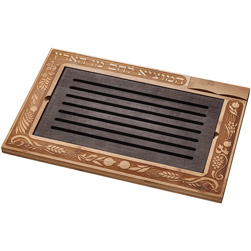 Wooden Challah Tray with Knife