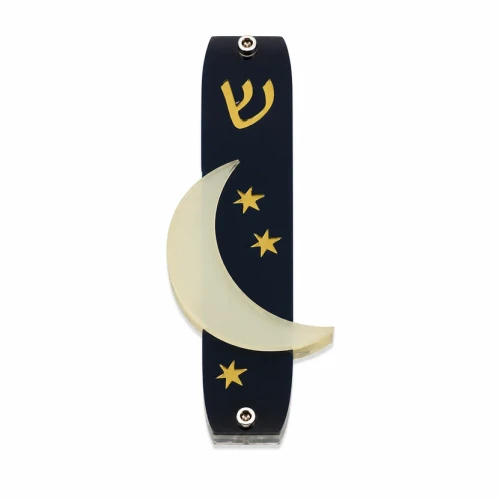 Glow-in-the-Dark Moon Mezuzah Case for Kids