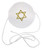 Jewish Baby Knitted Gold & White Kippah
