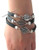 Unique Kabbalah Leather Bracelet with 3 Charms