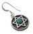Silver Star of Magen David Earrings with Turquoise Gemstone Silver Star of Magen David Earrings with Turquoise Gemstone