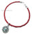 Red Leather Bracelet with Hamsa & Blessing Red Leather Bracelet with Hamsa & Blessing