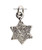 Silver Star of David Pendant with Garnet