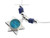 Roman Glass and Dumortierite Star of David Necklace Roman Glass and Dumortierite Star of David Necklace