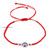Kabbalah Red String Macrame Bracelet with Evil Eye