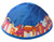 Blue Kippah with Embroidered Jerusalem