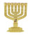 Gold Plated Seven Branch Menorah