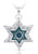Enameled Star of David Pendant with CZ Diamonds