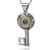 Key Pendant with Chrysoberyl for Prosperity