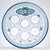 Round Glass "Elegant" Passover Seder Plat Round Glass "Elegant" Passover Seder Plat
