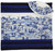 Embroidered Tallit Set - Jerusalem in Silver and Blue