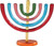 Hanukkah Menorah - Multicolor