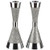 Shabbat Candlesticks - Silver Glitter Coating