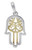 925 Sterling Silver & Gold Plated Double Hamsa Pendant