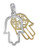 925 Sterling Silver & Gold Plated Double Hamsa Pendant