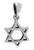Puffy Star of David Pendant in 925 Sterling Silver