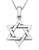 Sterling Silver Interlocked Star of David Necklace 