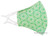 Stars of David Light Green Cotton Face Mask - Kids Size Stars of David Light Green Cotton Face Mask - Kids Size