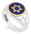 925 Sterling Silver and Gold Star of David Ring