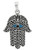 925 Sterling Silver Hamsa & Blue Evil Eye Pendant