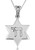 Sterling Silver & Blue Enamel Star of David with Chai Necklace
