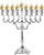 Extra Large Silver Plated Oil Menorah - 22" High Extra Large Silver Plated Oil Menorah - 22" High
