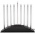Large LED Electric Hanukkah Menorah - Black & Silver Arch Style Large LED Electric Hanukkah Menorah - Black & Silver Arch Style
