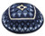 Blue & Silver Kippah - Geometric Design